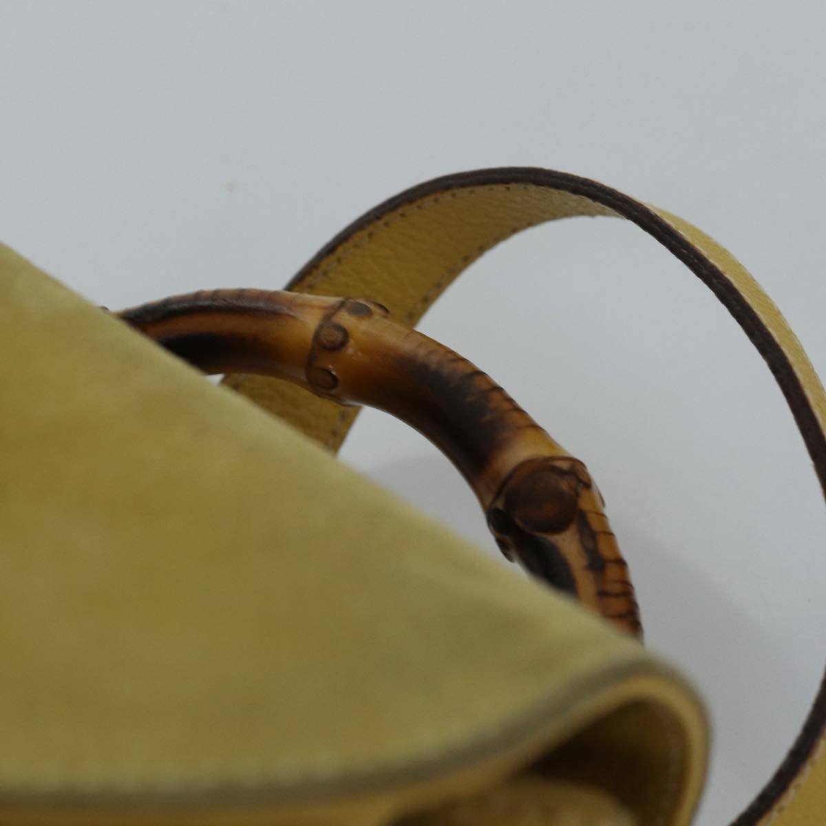 Gucci Bamboo Yellow Suede Backpack Bag (Pre-Owned) Size ONE SIZE - 12 Thumbnail