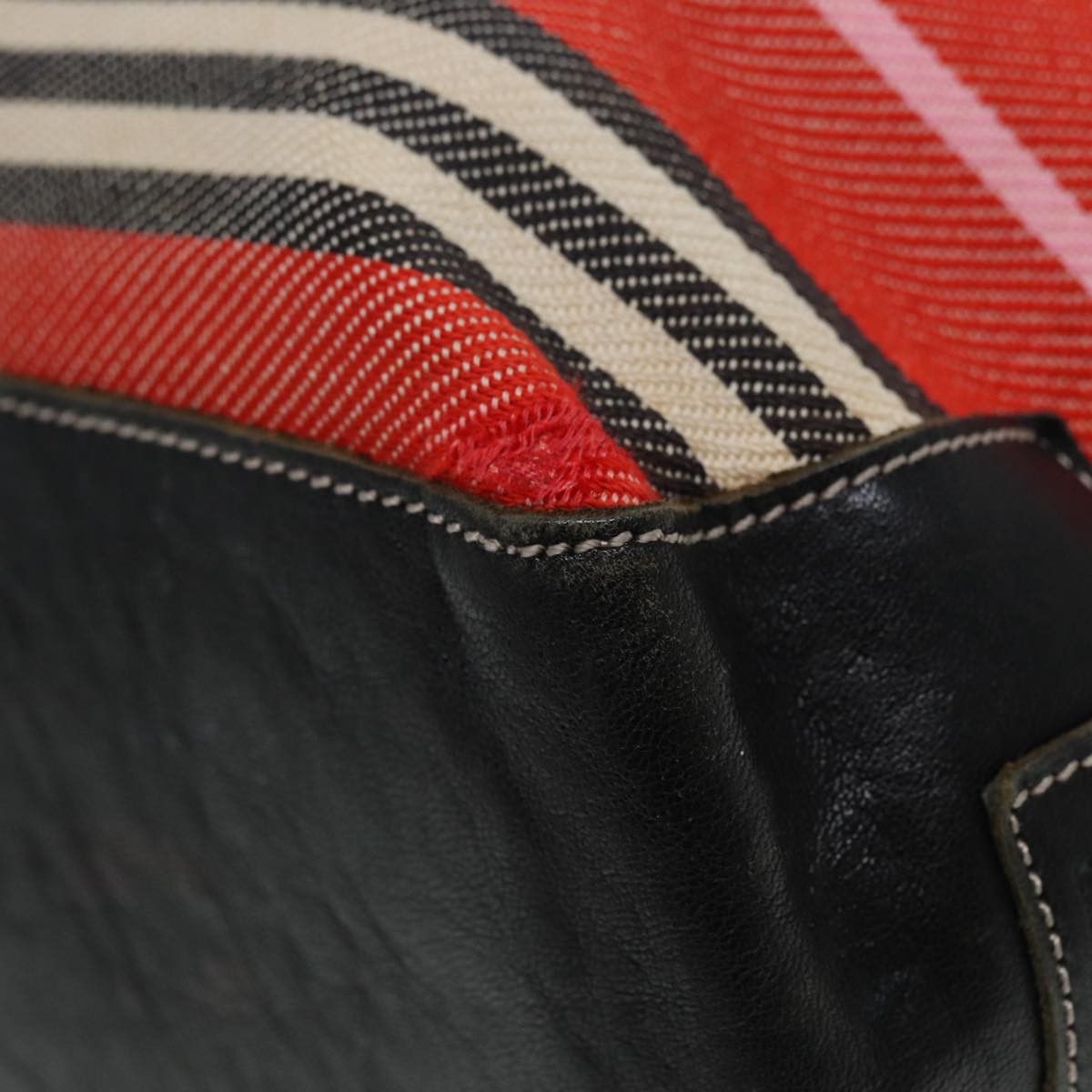 Burberry Red Canvas Tote Bag (Pre-Owned) Size ONE SIZE - 6 Thumbnail