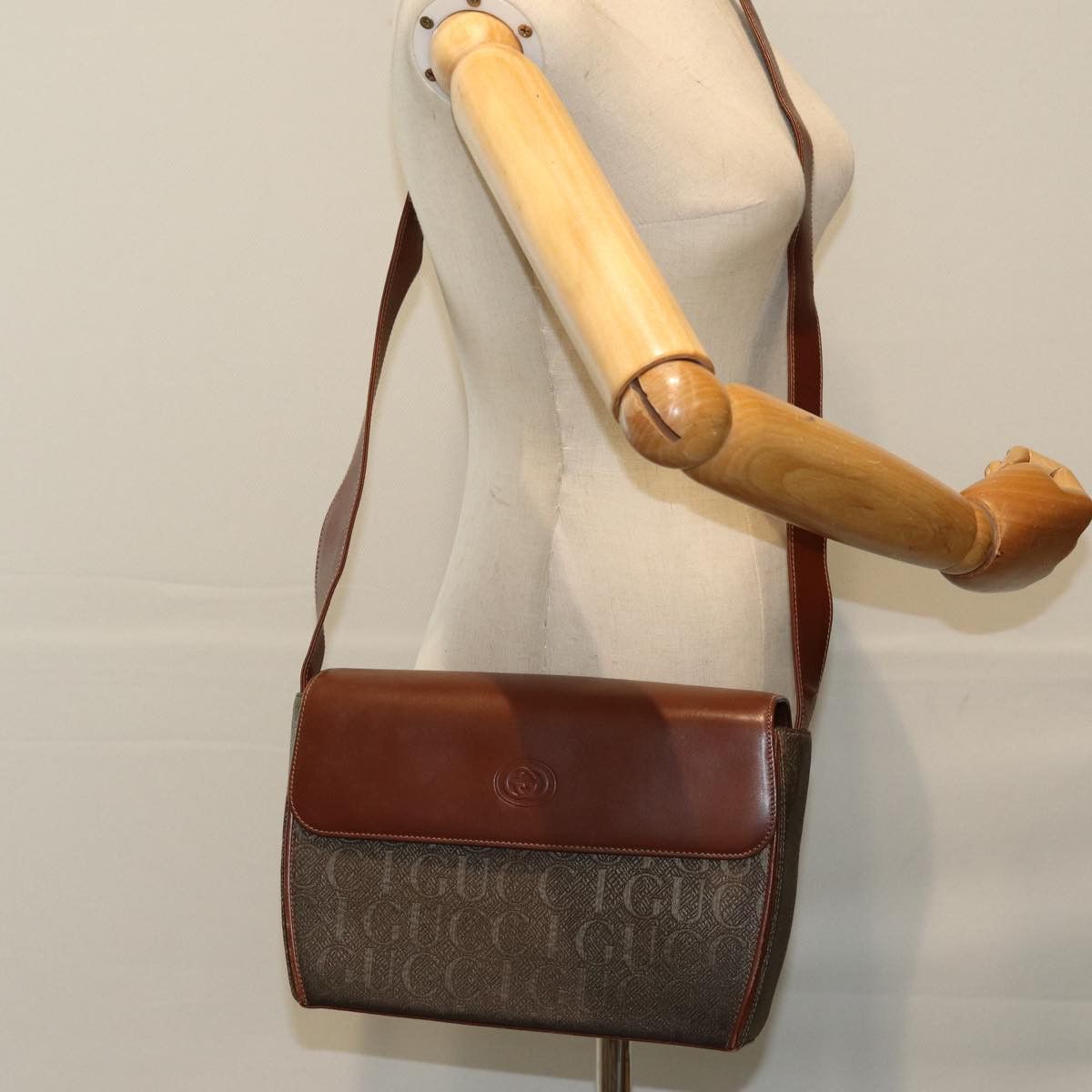Gucci Brown Canvas Shoulder Bag (Pre-Owned) Size ONE SIZE - 7 Thumbnail