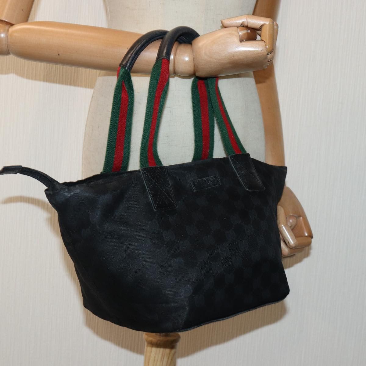 Gucci Gg Canvas Black Canvas Tote Bag (Pre-Owned) Size ONE SIZE - 15 Thumbnail