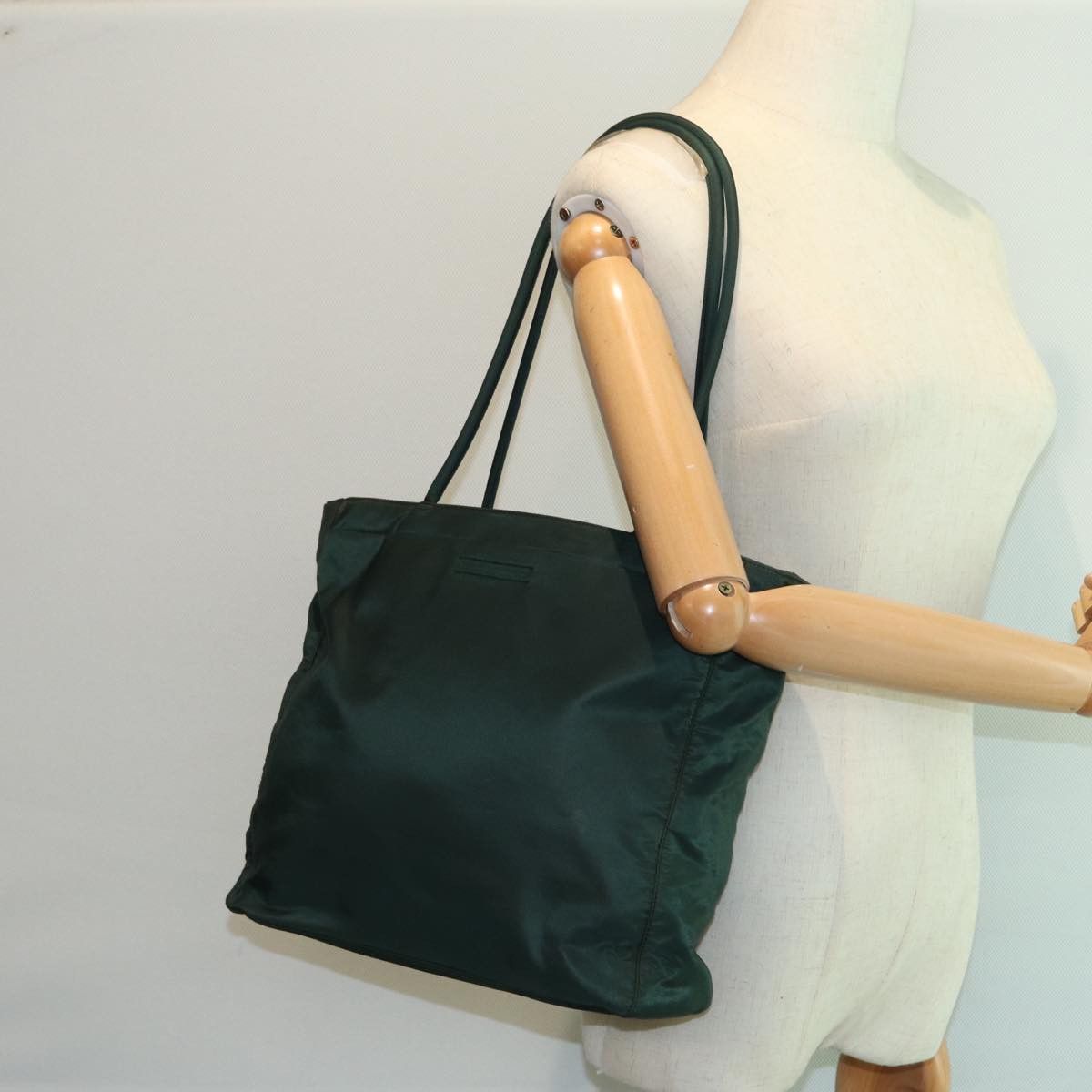 Prada Tessuto Khaki Canvas Tote Bag (Pre-Owned) Size ONE SIZE - 7 Thumbnail