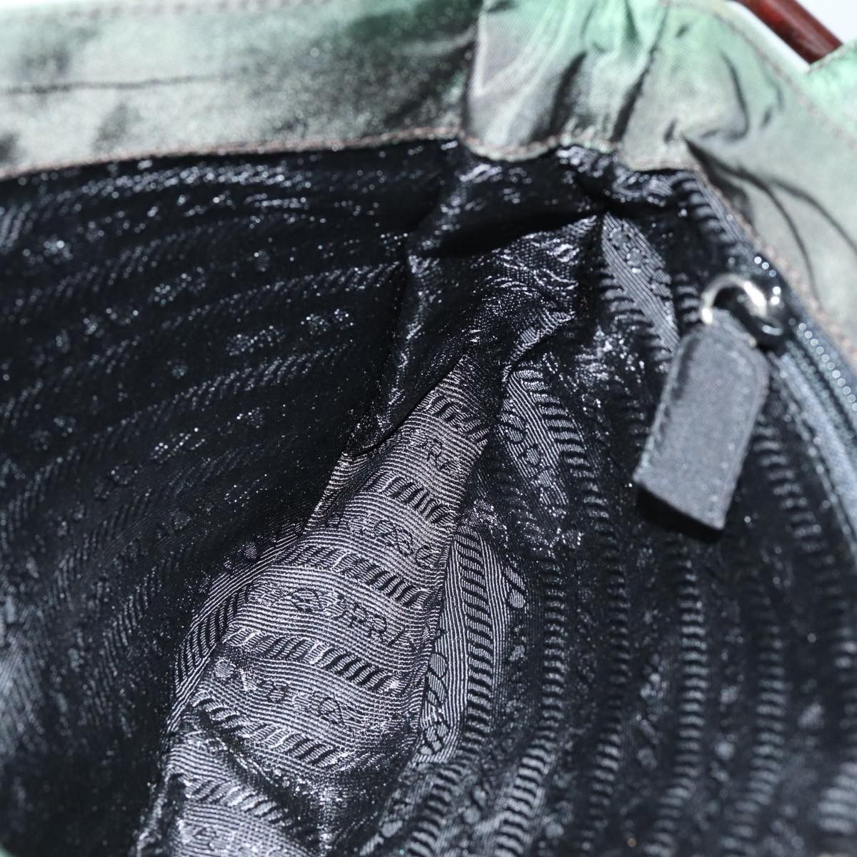 Prada Tessuto Green Synthetic Shoulder Bag (Pre-Owned) Size ONE SIZE - 16 Thumbnail