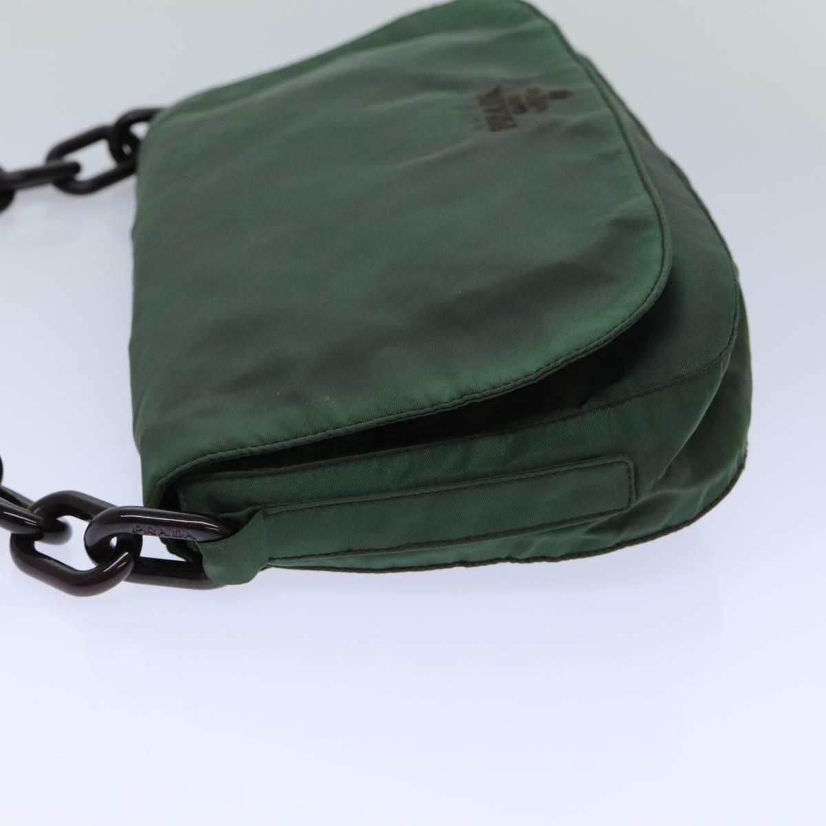 Prada Tessuto Green Synthetic Shoulder Bag (Pre-Owned) Size ONE SIZE - 4 Thumbnail