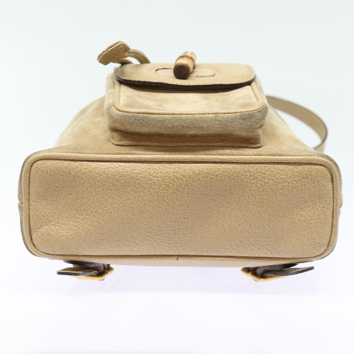 Gucci Bamboo Beige Suede Backpack Bag (Pre-Owned) Size ONE SIZE - 3 Thumbnail