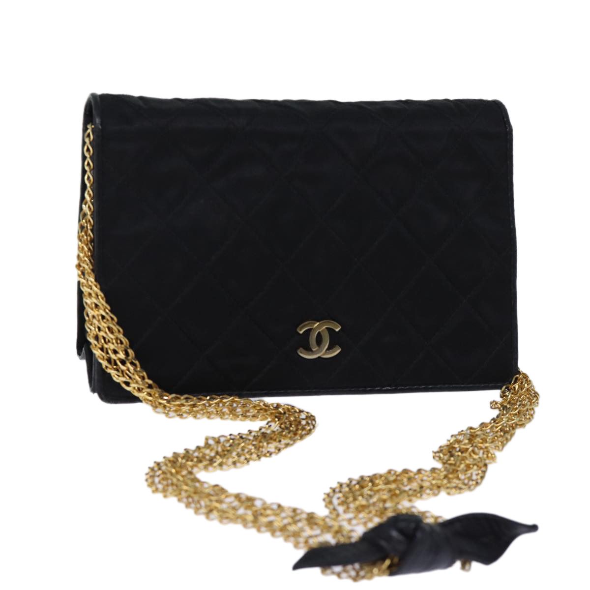 Chanel Matelassé Black Silk Shoulder Bag (Pre-Owned) Size ONE SIZE - 18 Thumbnail