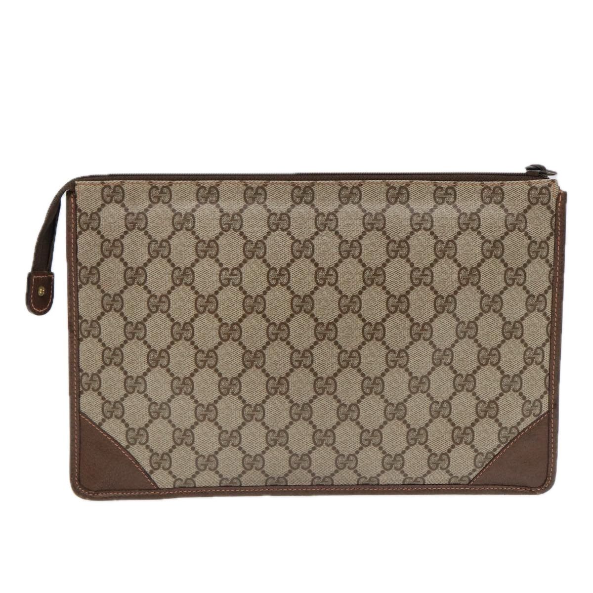 Gucci Gg Supreme Beige Leather Clutch Bag (Pre-Owned) Size ONE SIZE - 2 Thumbnail