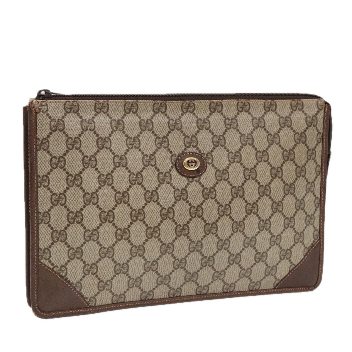 Gucci Gg Supreme Beige Leather Clutch Bag (Pre-Owned) Size ONE SIZE - 16 Thumbnail