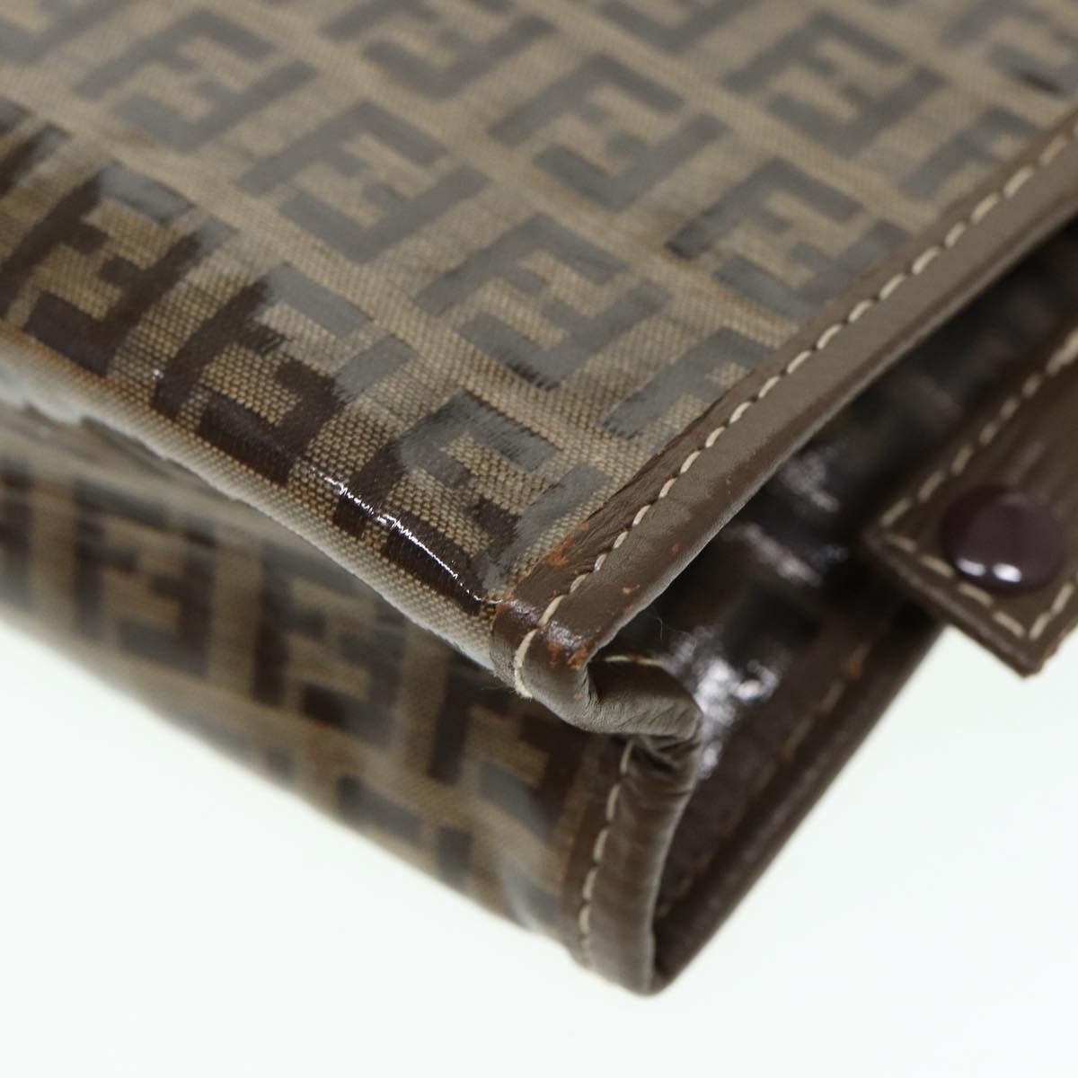 Fendi Zucchino Brown Canvas Clutch Bag (Pre-Owned) Size ONE SIZE - 9 Thumbnail