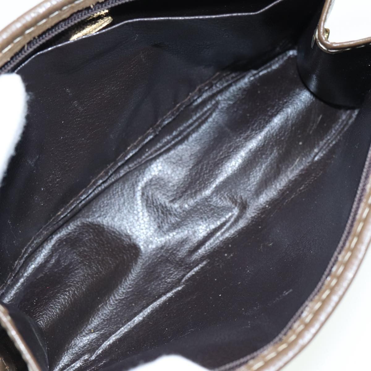 Fendi Zucchino Brown Canvas Clutch Bag (Pre-Owned) Size ONE SIZE - 6 Thumbnail