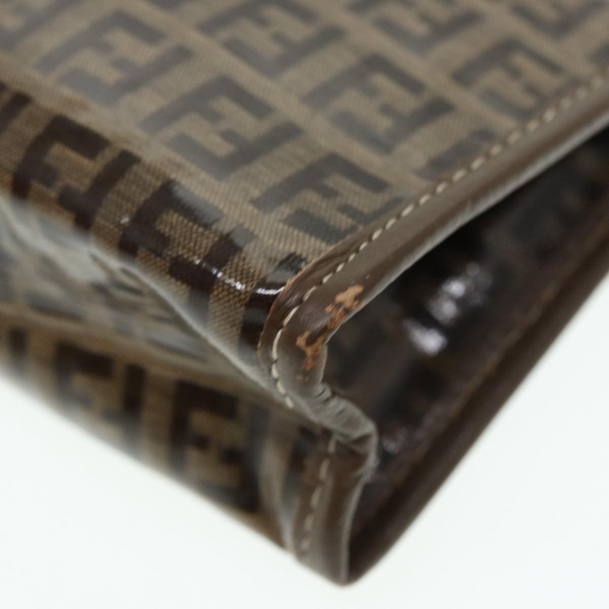 Fendi Zucchino Brown Canvas Clutch Bag (Pre-Owned) Size ONE SIZE - 12 Thumbnail