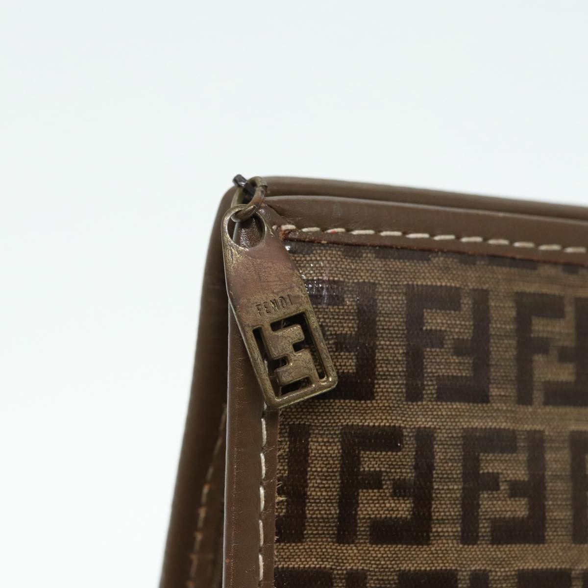 Fendi Zucchino Brown Canvas Clutch Bag (Pre-Owned) Size ONE SIZE - 5 Thumbnail