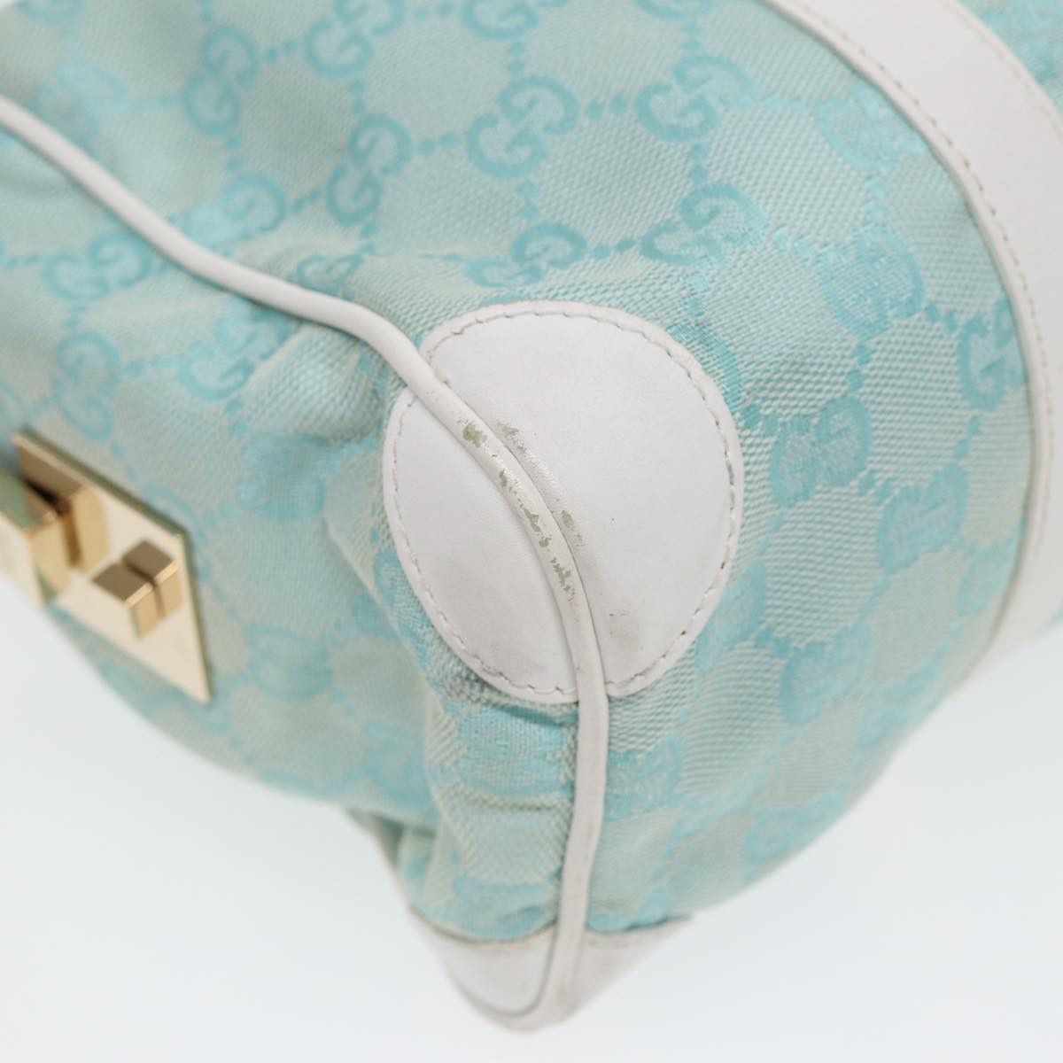 Gucci Gg Canvas Blue Canvas Handbag (Pre-Owned) Size ONE SIZE - 14 Thumbnail