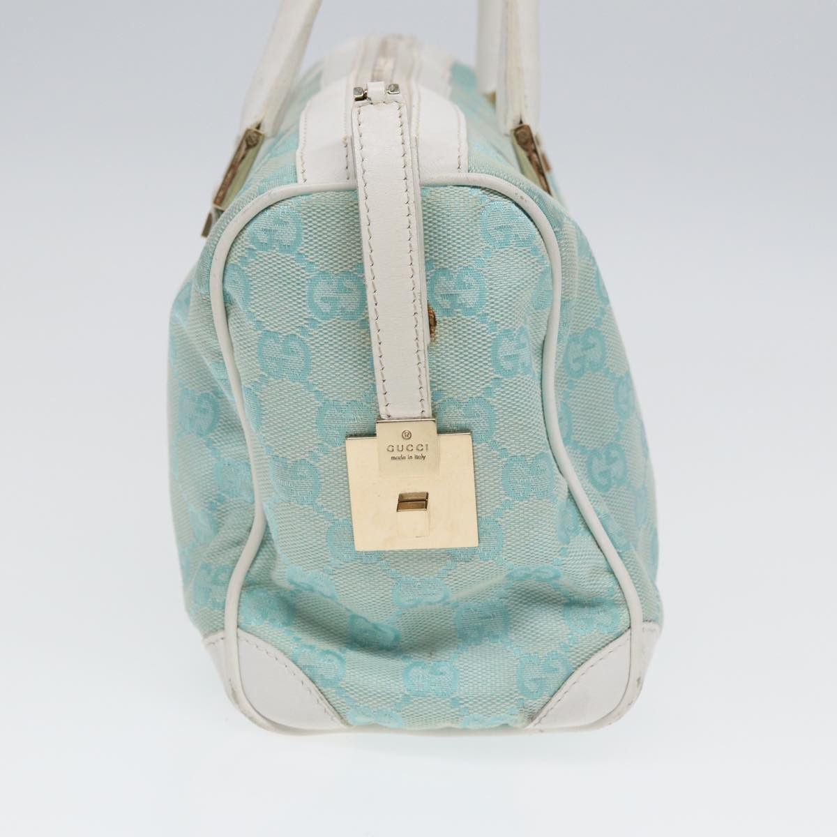 Gucci Gg Canvas Blue Canvas Handbag (Pre-Owned) Size ONE SIZE - 4 Thumbnail