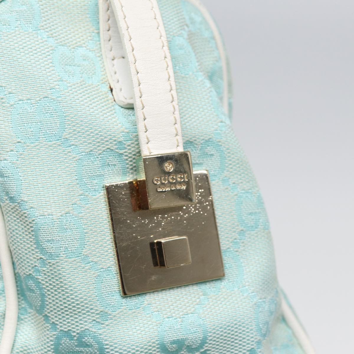 Gucci Gg Canvas Blue Canvas Handbag (Pre-Owned) Size ONE SIZE - 18 Thumbnail