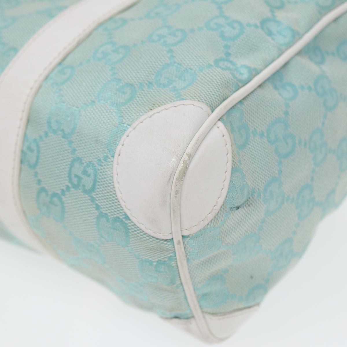 Gucci Gg Canvas Blue Canvas Handbag (Pre-Owned) Size ONE SIZE - 13 Thumbnail