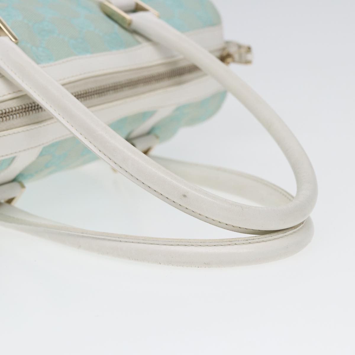 Gucci Gg Canvas Blue Canvas Handbag (Pre-Owned) Size ONE SIZE - 11 Thumbnail