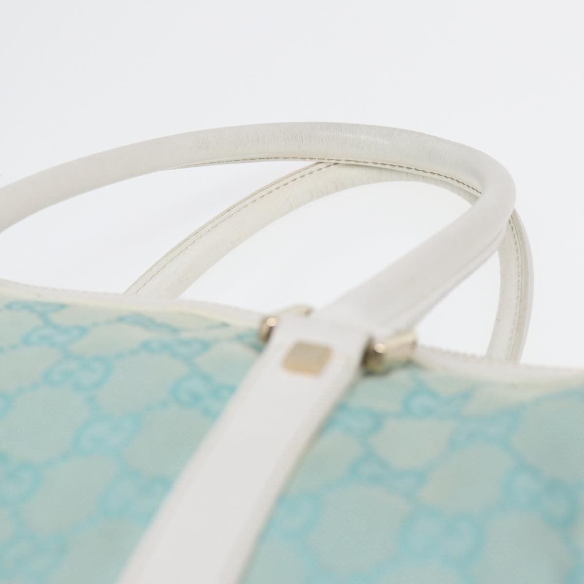 Gucci Gg Canvas Blue Canvas Handbag (Pre-Owned) Size ONE SIZE - 12 Thumbnail