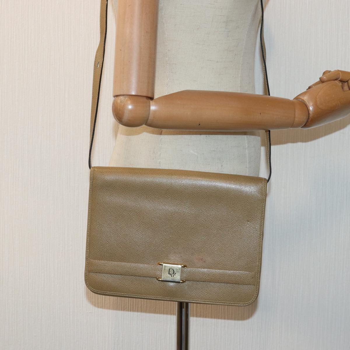 Dior Beige Leather Shoulder Bag (Pre-Owned) Size ONE SIZE - 7 Thumbnail