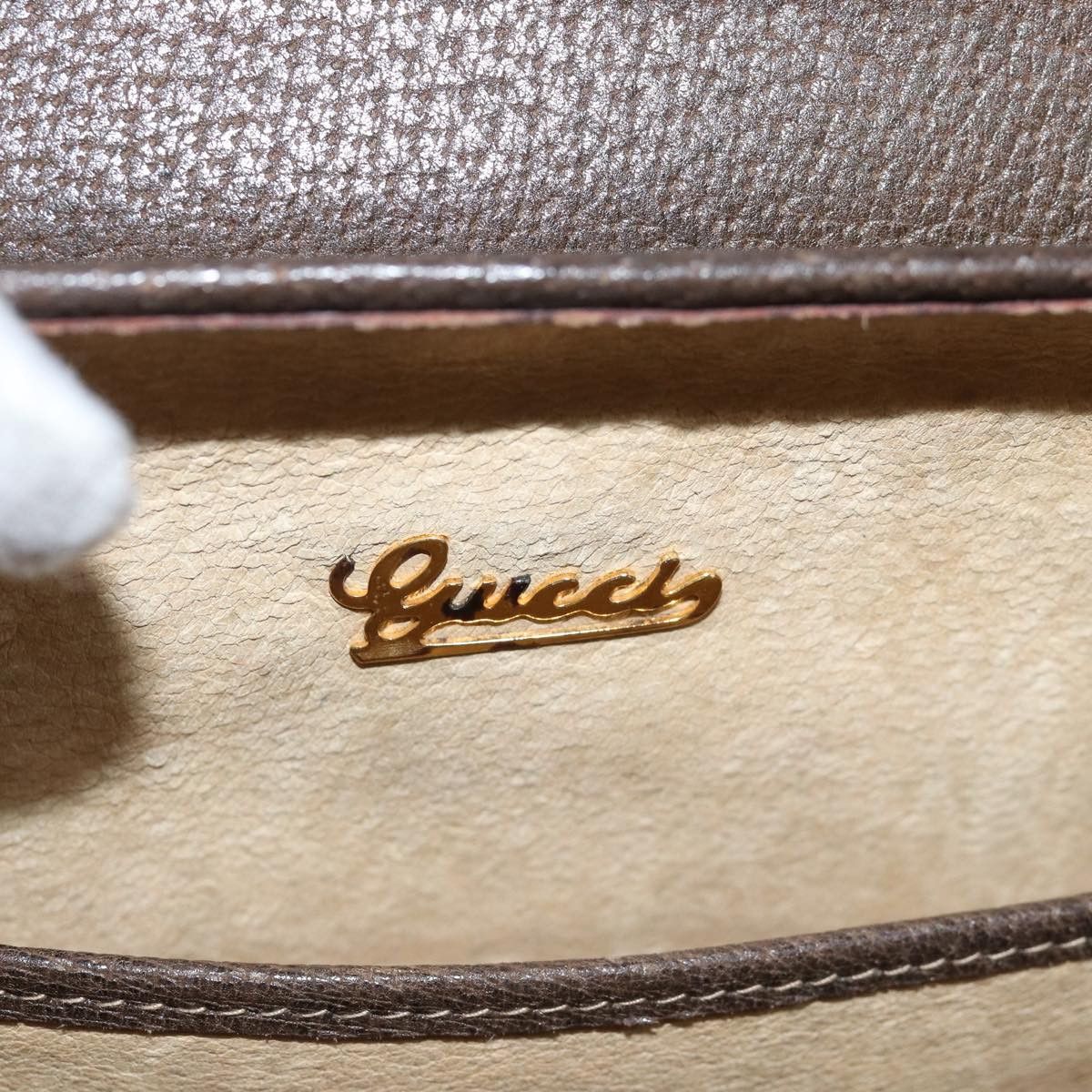 Gucci Vintage Brown Leather Clutch Bag (Pre-Owned) Size ONE SIZE - 6 Thumbnail