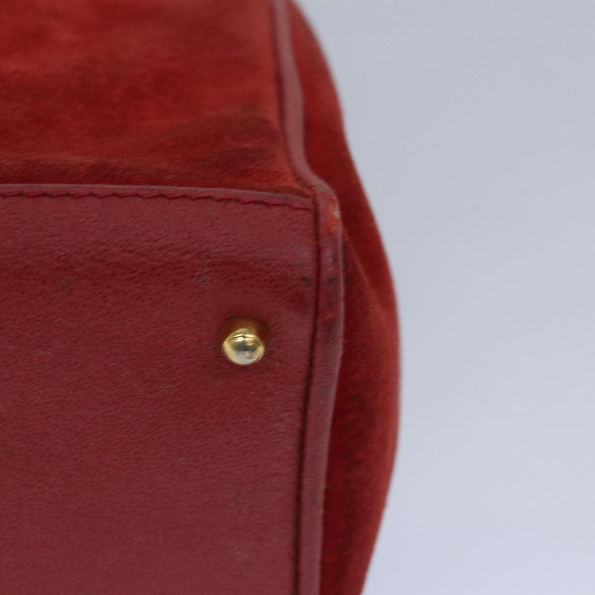 Gucci Bamboo Red Suede Handbag (Pre-Owned) Size ONE SIZE - 16 Thumbnail