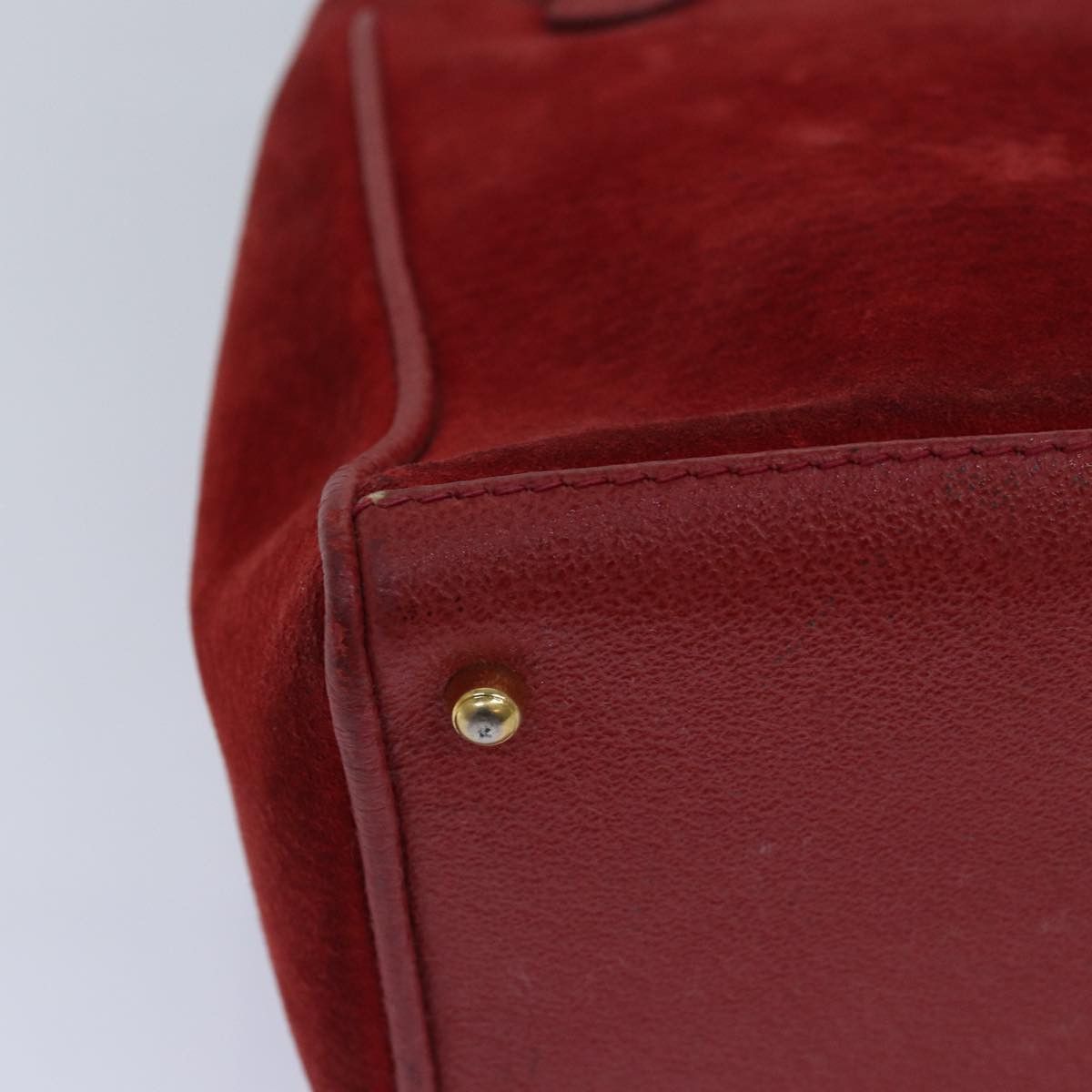 Gucci Bamboo Red Suede Handbag (Pre-Owned) Size ONE SIZE - 17 Thumbnail