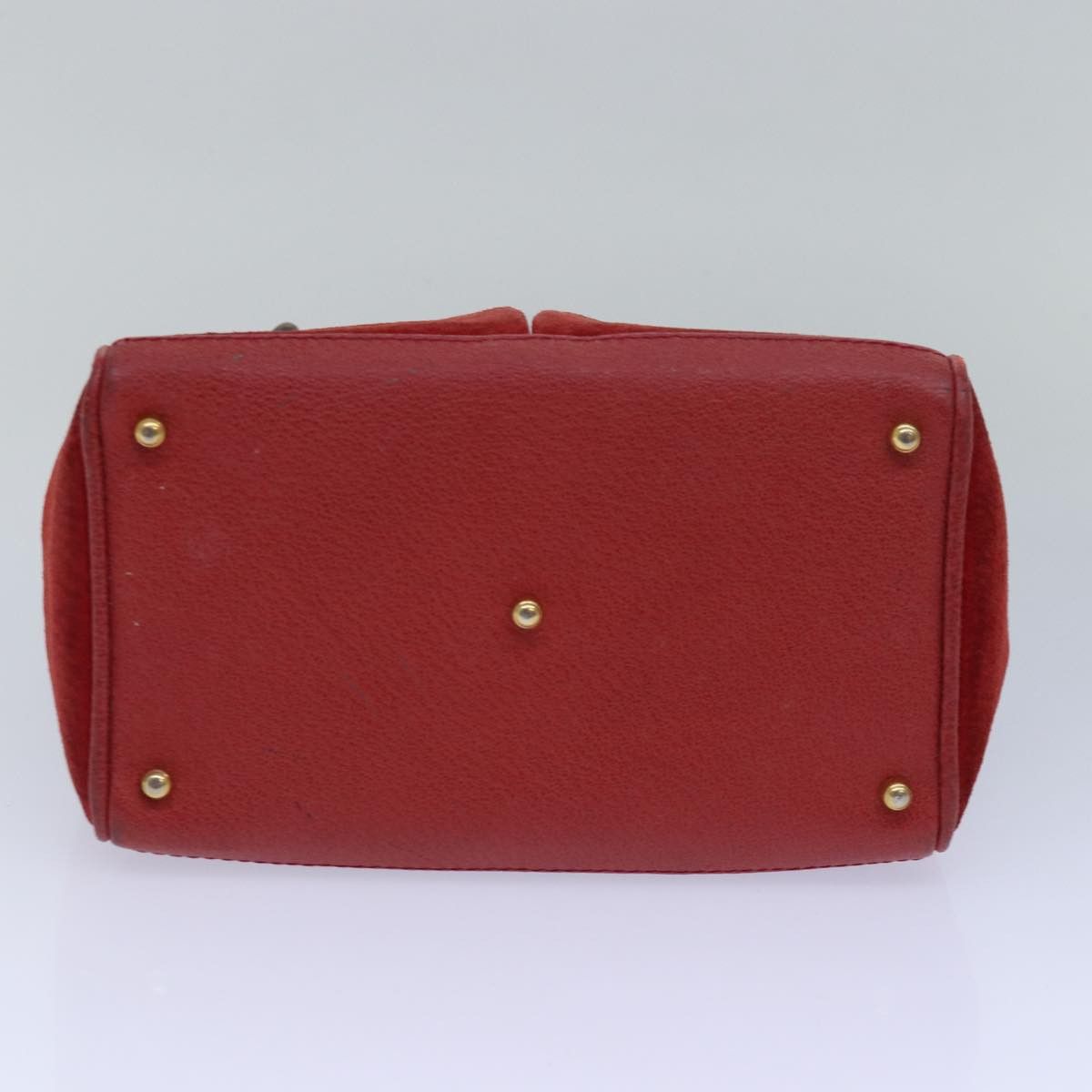 Gucci Bamboo Red Suede Handbag (Pre-Owned) Size ONE SIZE - 3 Thumbnail