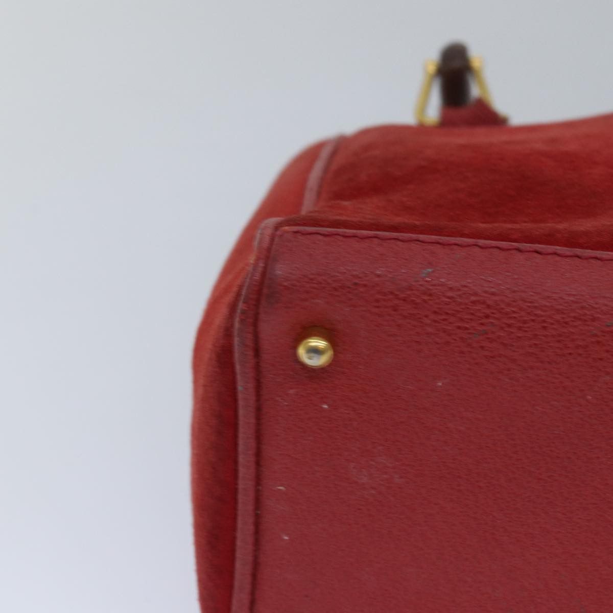Gucci Bamboo Red Suede Handbag (Pre-Owned) Size ONE SIZE - 15 Thumbnail
