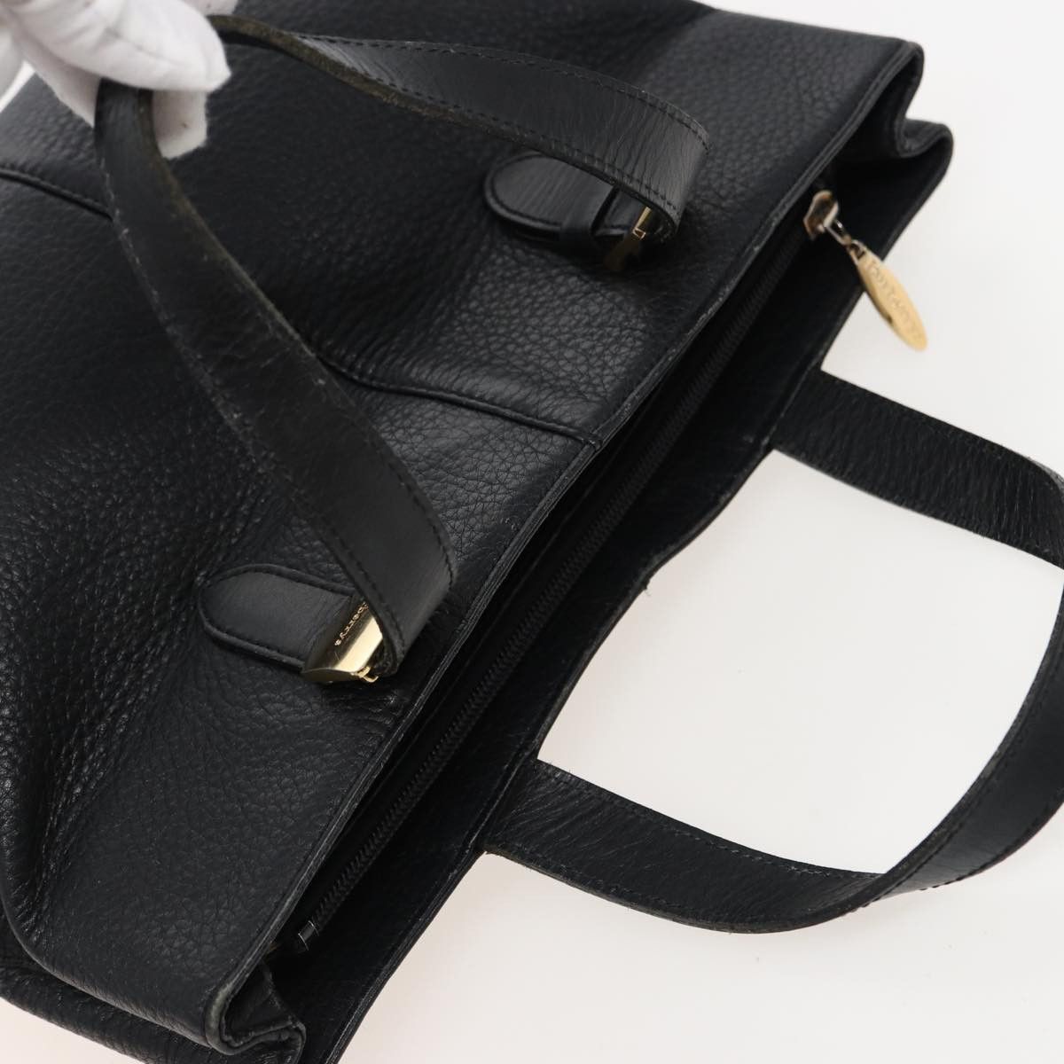 Burberry Black Leather Handbag (Pre-Owned) Size ONE SIZE - 4 Thumbnail