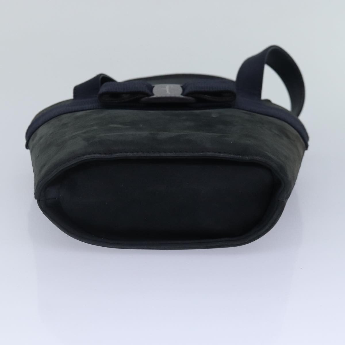 Salvatore Ferragamo Vara Navy Suede Handbag (Pre-Owned) Size ONE SIZE - 3 Thumbnail