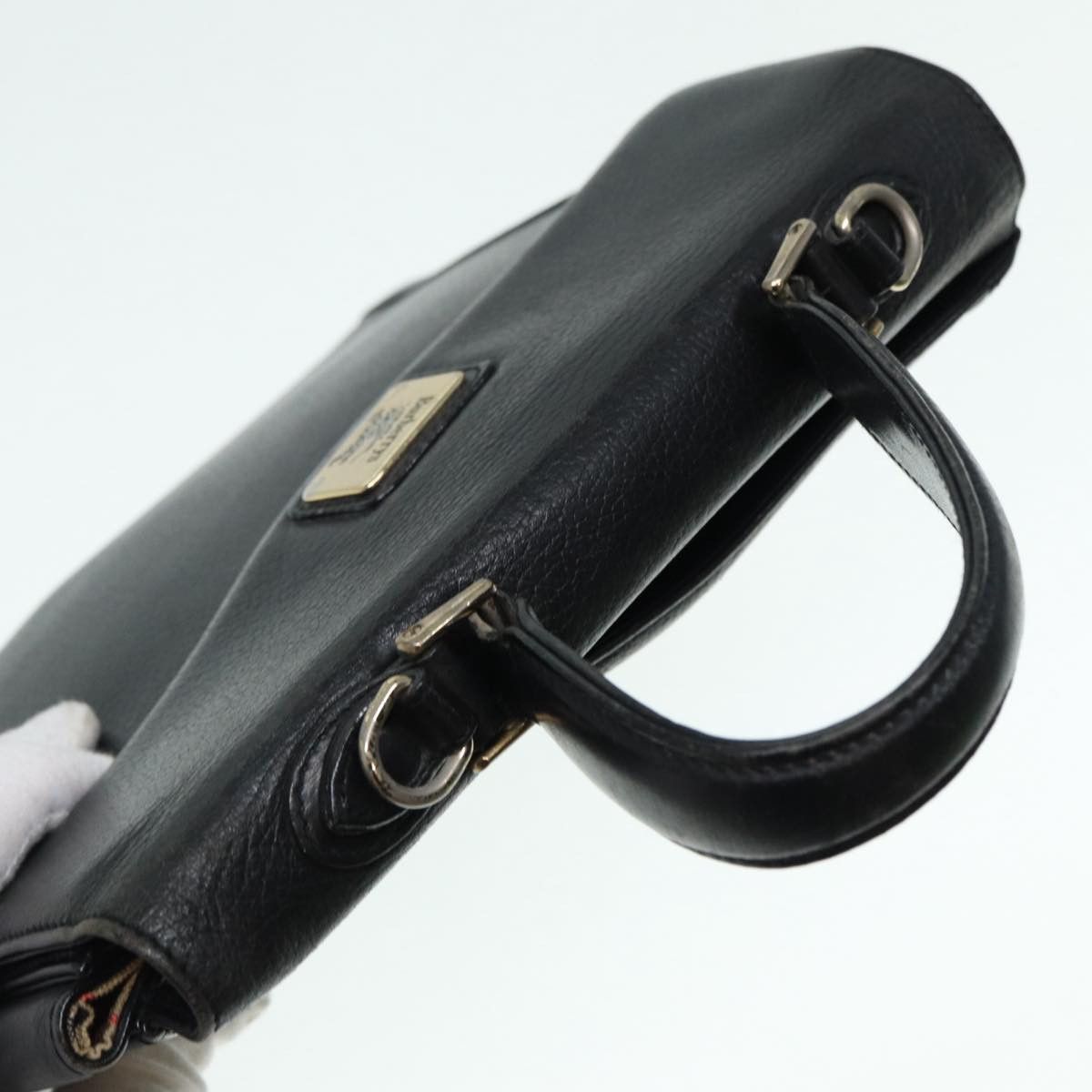 Burberry - Black Leather Handbag (Pre-Owned) Size ONE SIZE - 5 Thumbnail