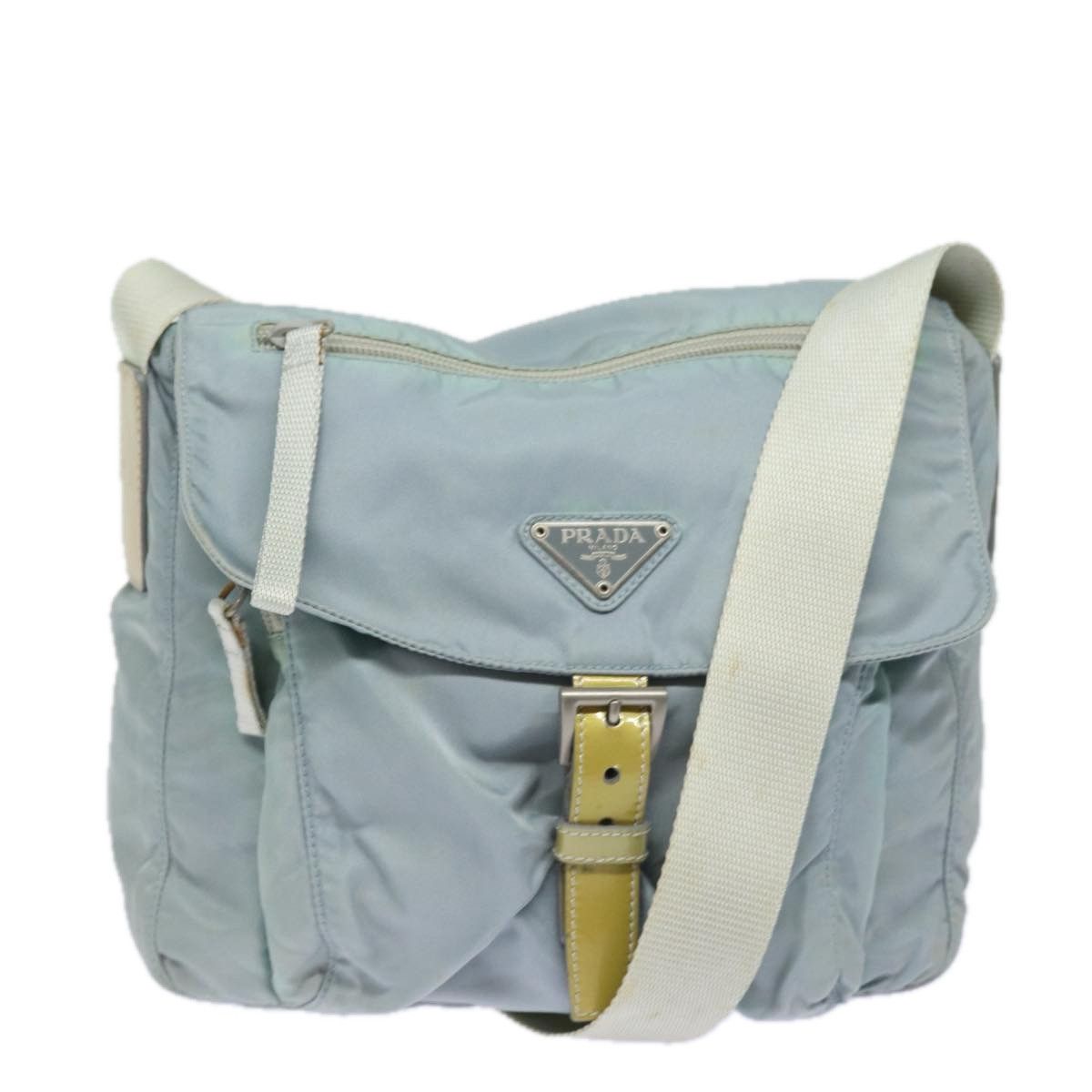 Prada Blue Synthetic Shoulder Bag (Pre-Owned) Size ONE SIZE - 19 Thumbnail