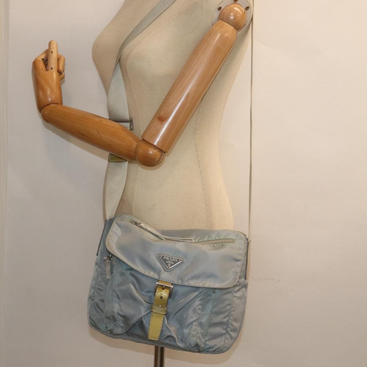 Prada Blue Synthetic Shoulder Bag (Pre-Owned) Size ONE SIZE - 8 Thumbnail