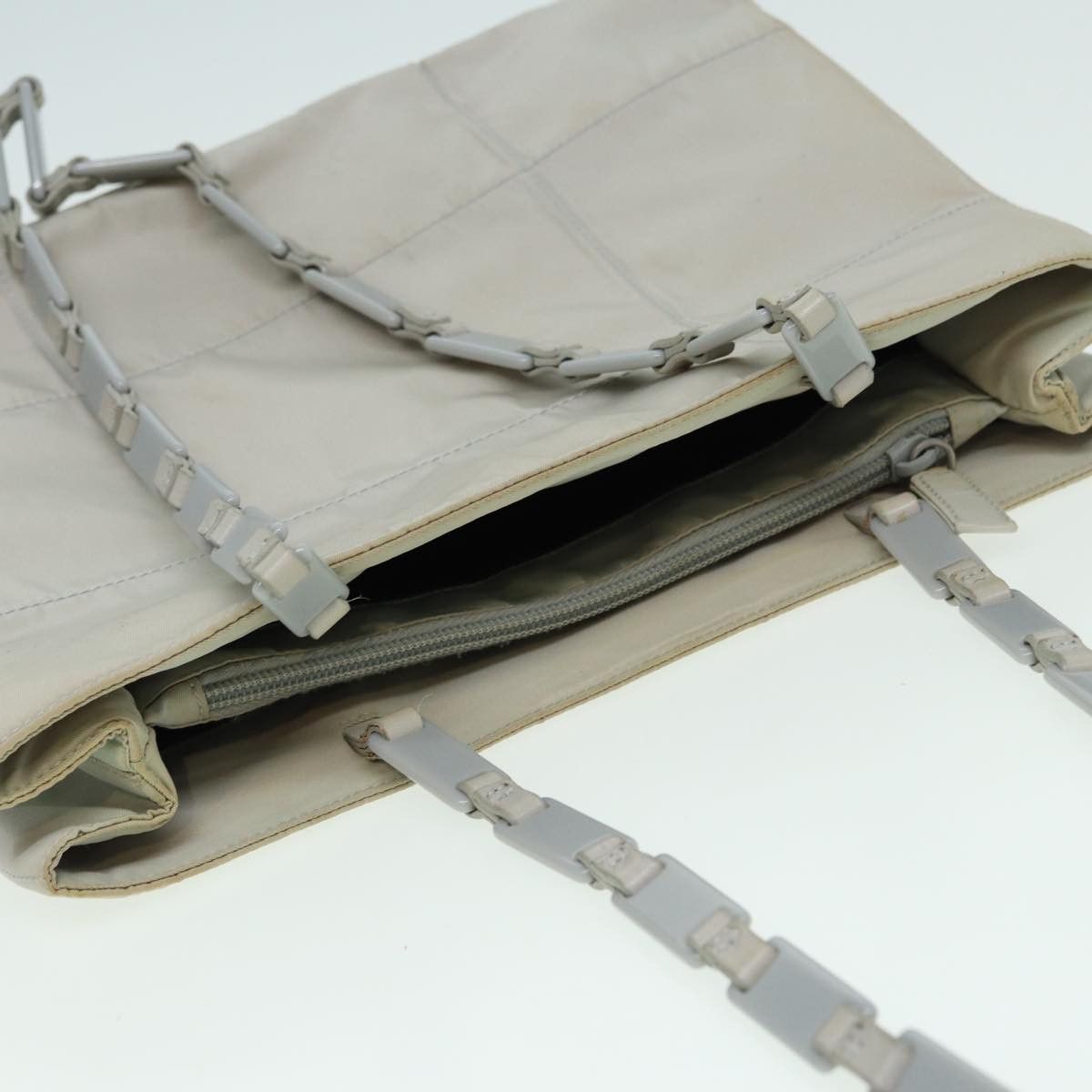 Prada Grey Canvas Shoulder Bag (Pre-Owned) Size ONE SIZE - 14 Thumbnail