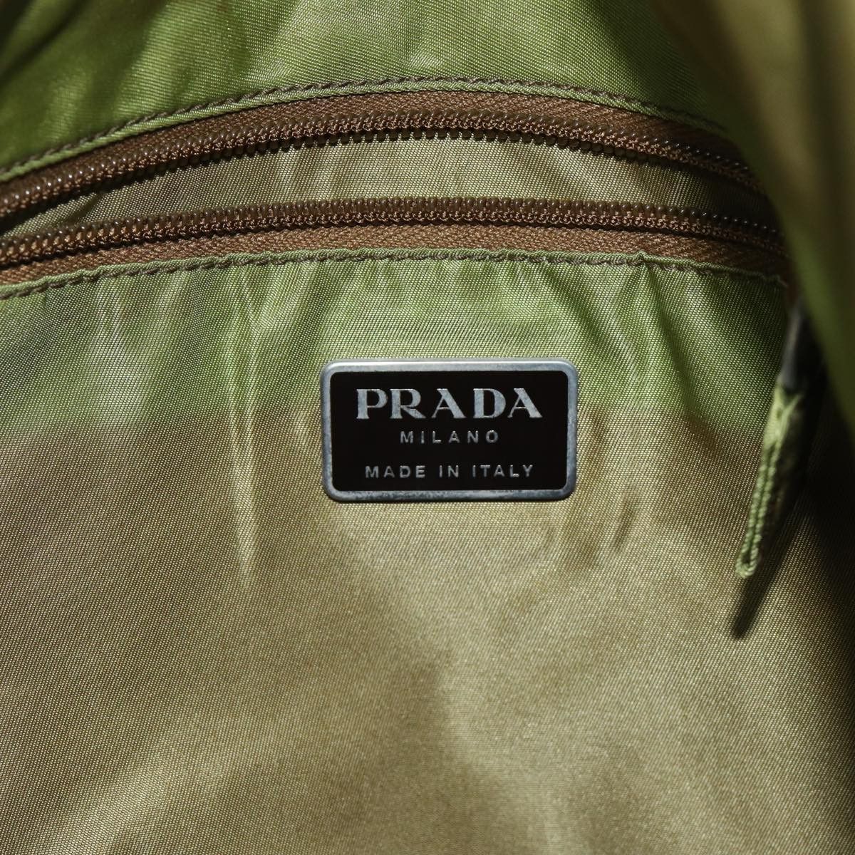 Prada Tessuto Khaki Synthetic Tote Bag (Pre-Owned) Size ONE SIZE - 8 Thumbnail