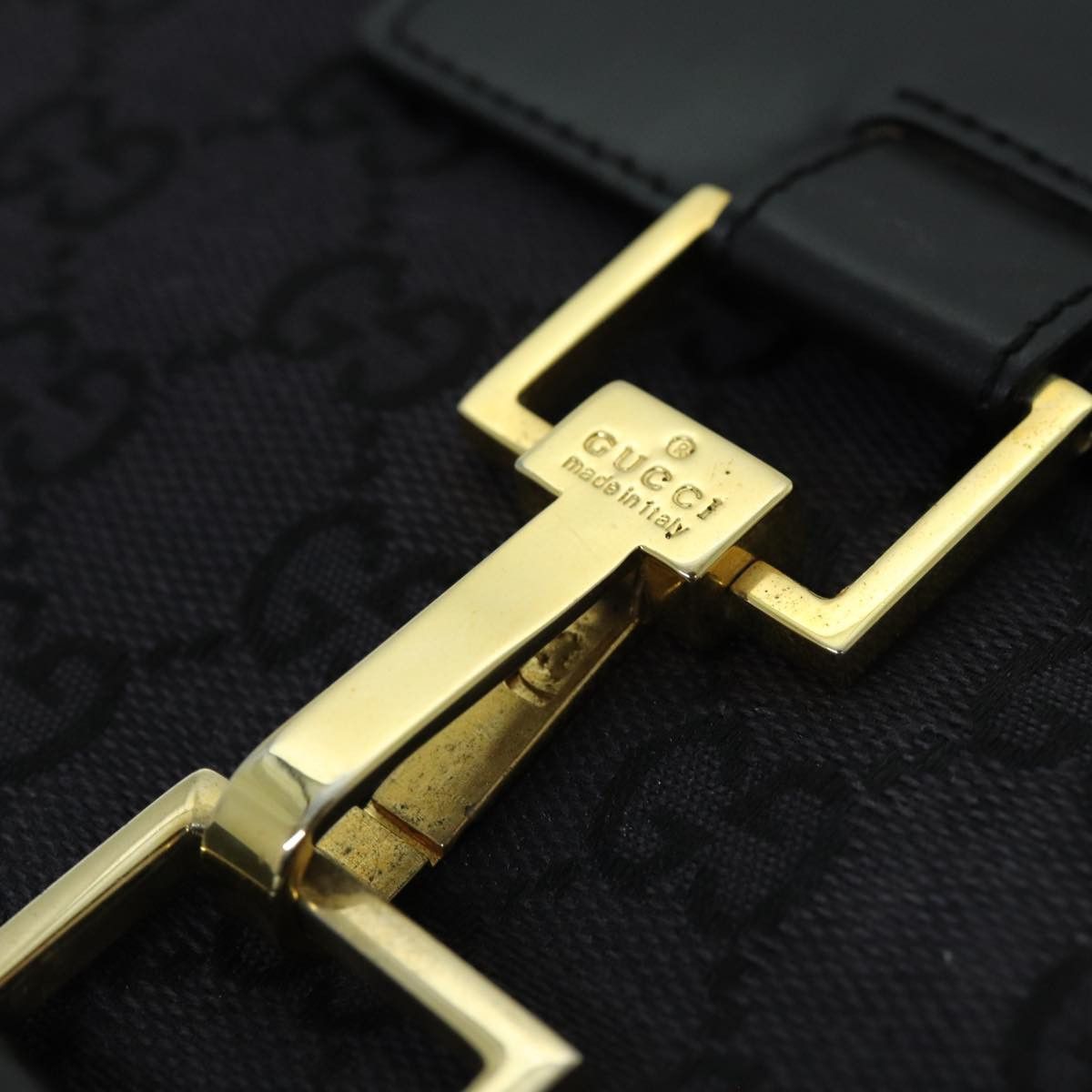 Gucci Jackie Black Canvas Shoulder Bag (Pre-Owned) Size ONE SIZE - 18 Thumbnail