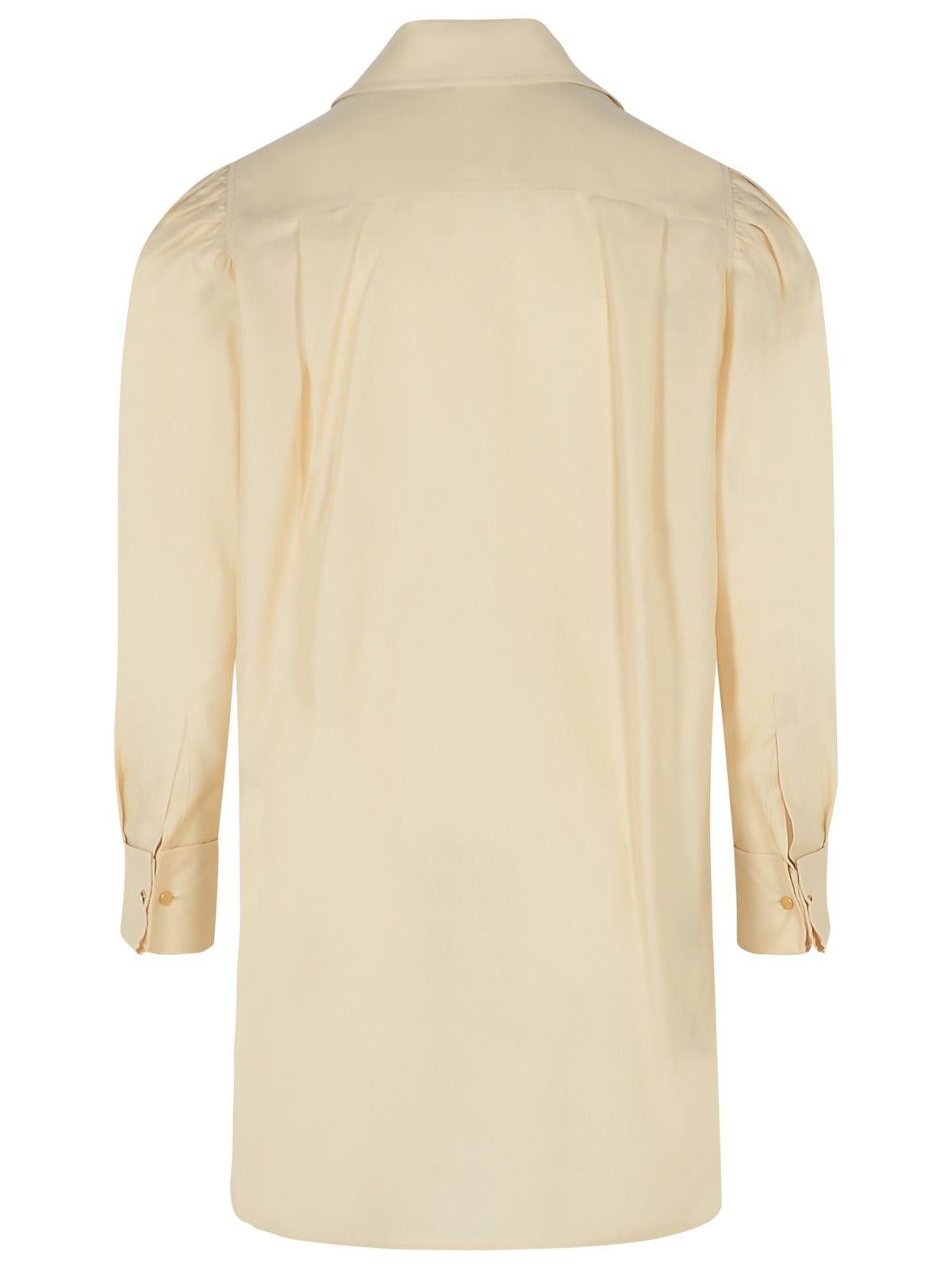 Max Mara MAX MARA 'Faraday' Cream Cotton Shirt Size M / US 6-8 / IT 42-44 - 3 Thumbnail