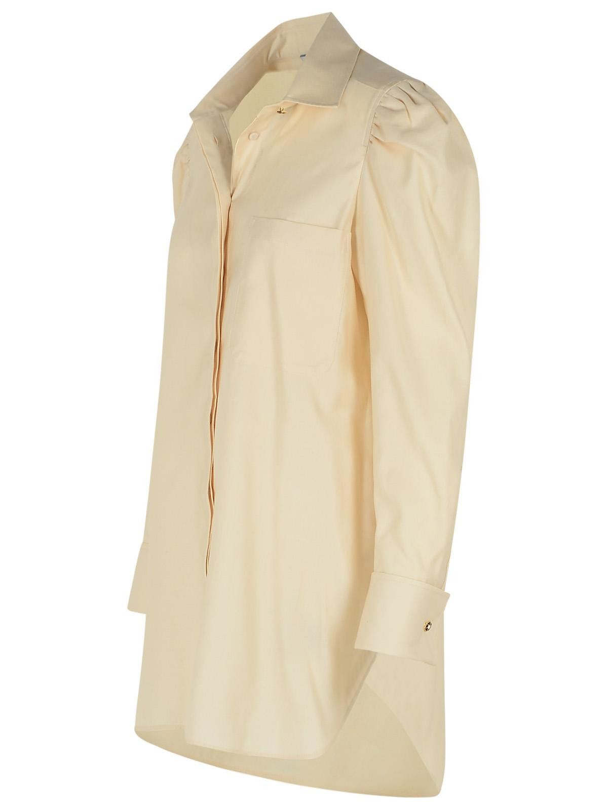 Max Mara MAX MARA 'Faraday' Cream Cotton Shirt Size M / US 6-8 / IT 42-44 - 2 Thumbnail