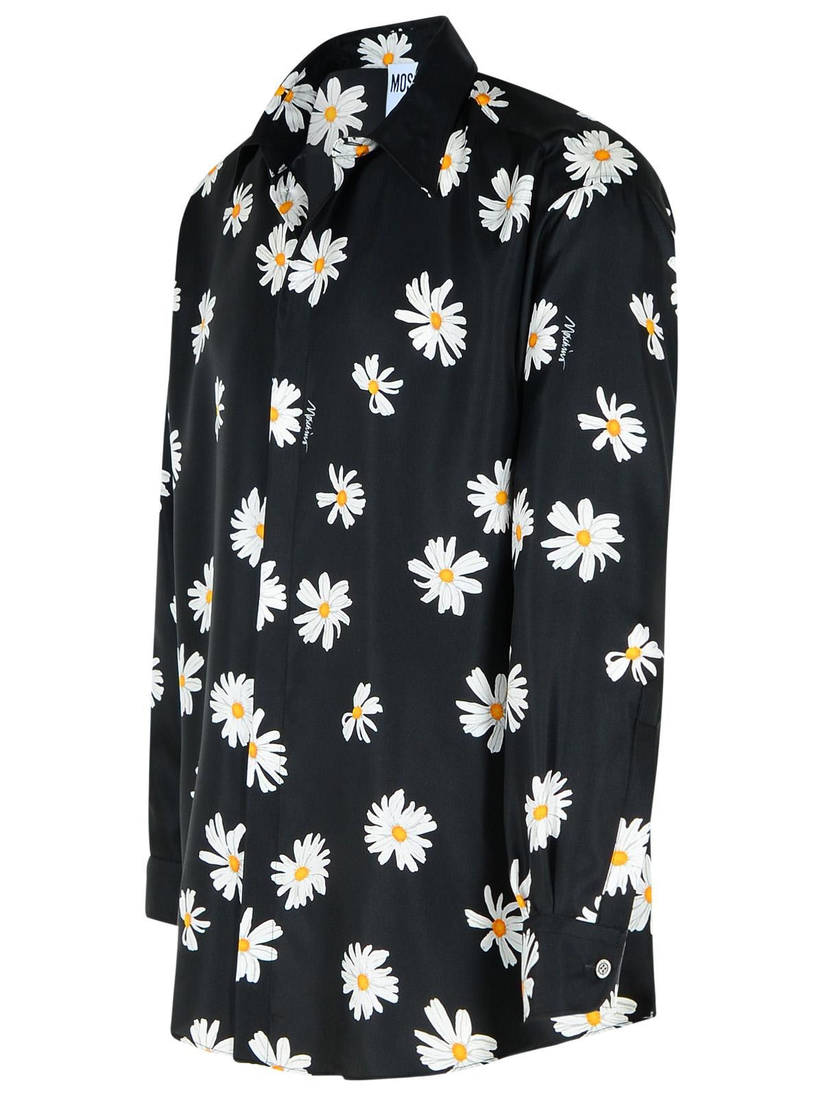 Moschino MOSCHINO Black Silk Shirt Size US XL / EU 56 / 4 - 2 Thumbnail