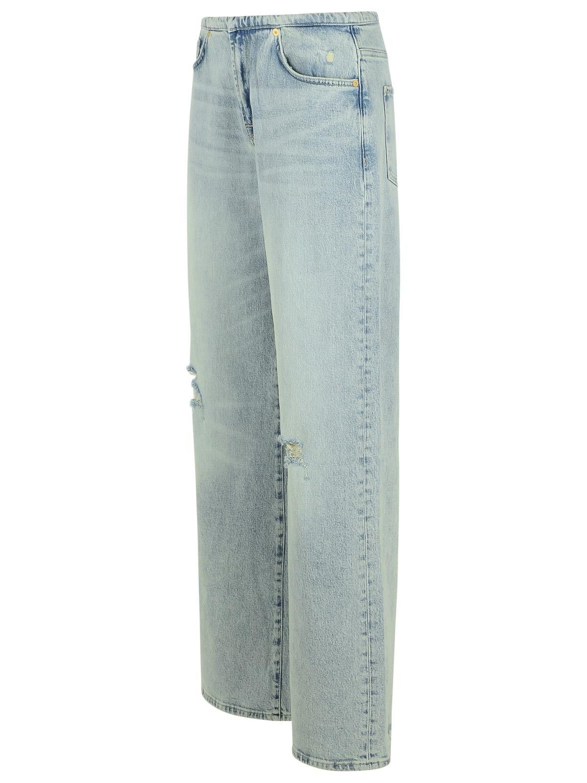 7 For All Mankind 7 FOR ALL MANKIND 'Sunkissed' Light Blue Denim Jeans Size 28" / US 6 / IT 42 - 2 Thumbnail