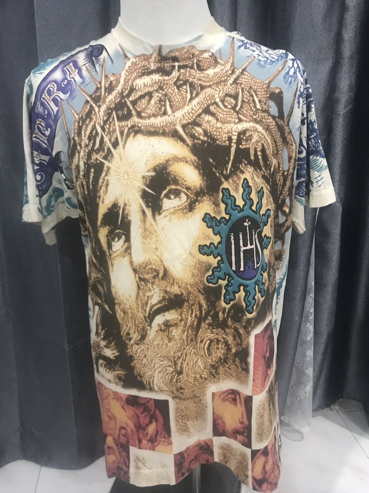 Liquid Blue Super Rare Vintage Jesus Full Prints Tshirt | Grailed