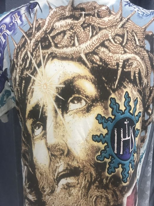 Liquid Blue Super Rare Vintage Jesus Full Prints Tshirt | Grailed