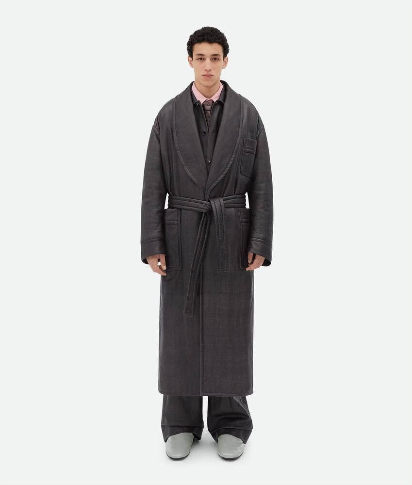 Bottega Veneta $12.5K VALUE Printed Leather Chevron Coat Size US XL / EU 56 / 4 - 2 Thumbnail