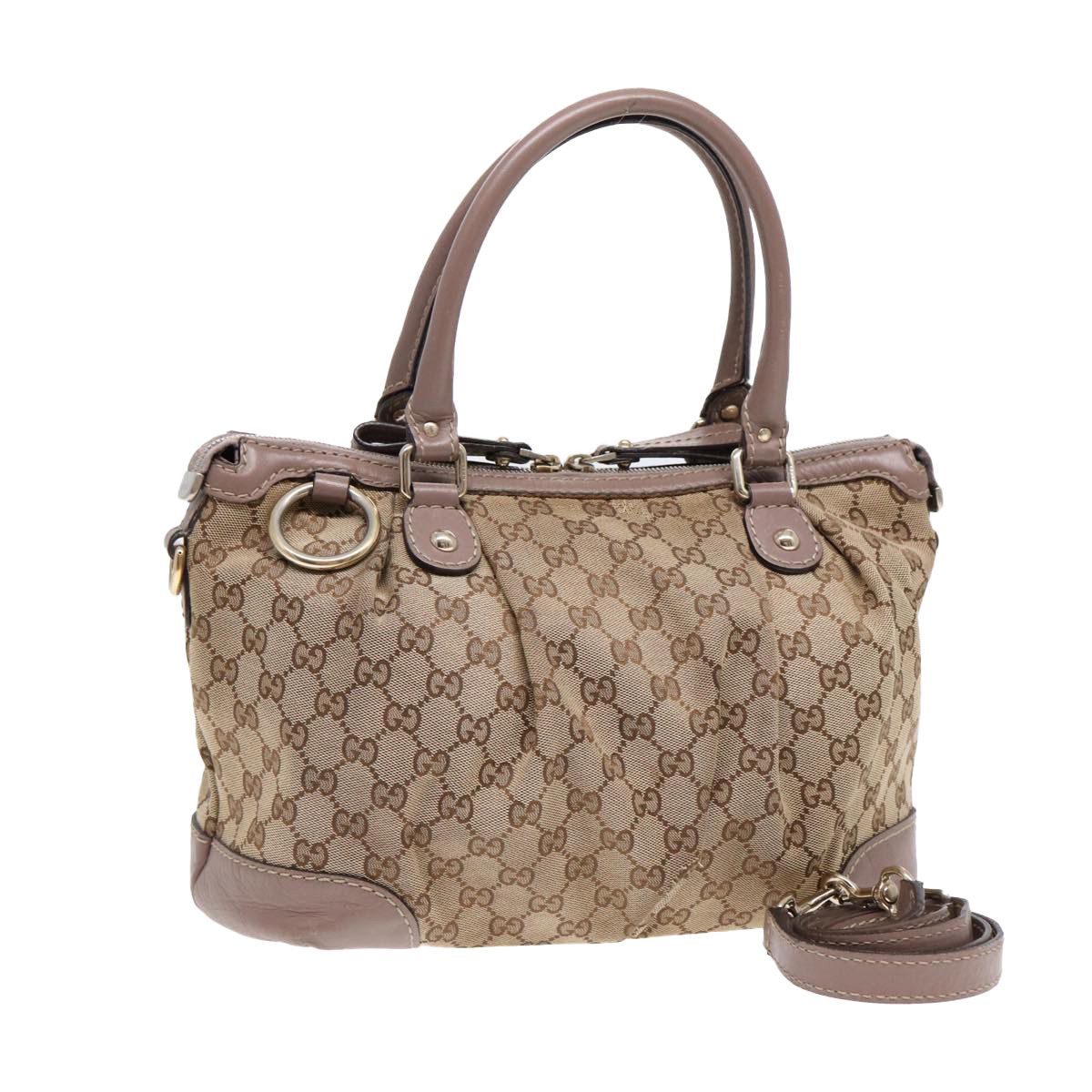 Gucci Sukey Beige Canvas Handbag (Pre-Owned) Size ONE SIZE - 10 Thumbnail