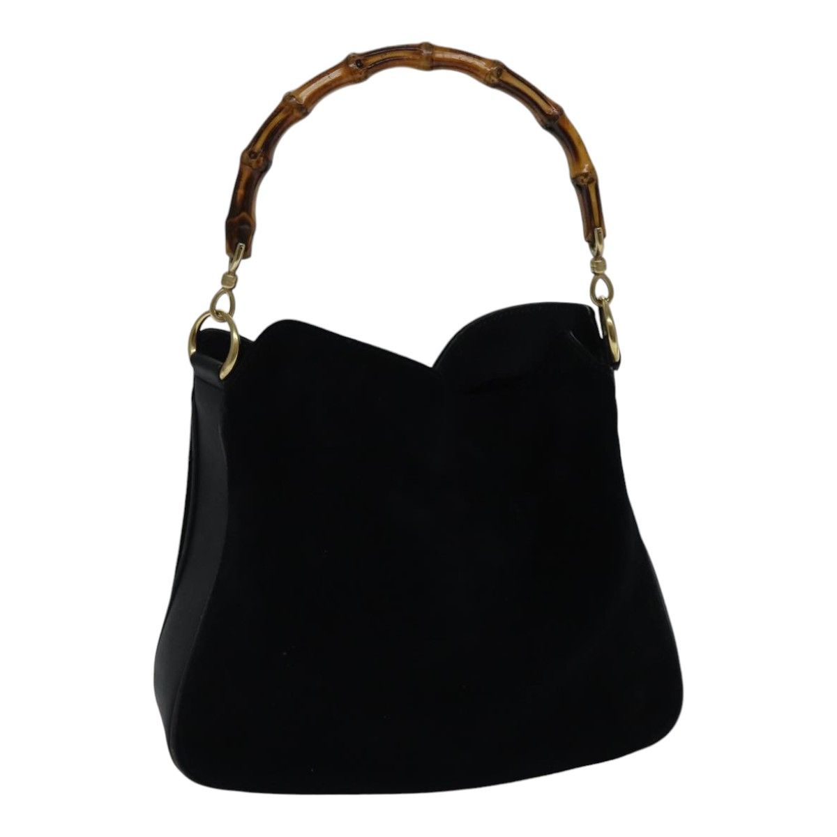Gucci Bamboo Black Suede Handbag (Pre-Owned) Size ONE SIZE - 15 Thumbnail