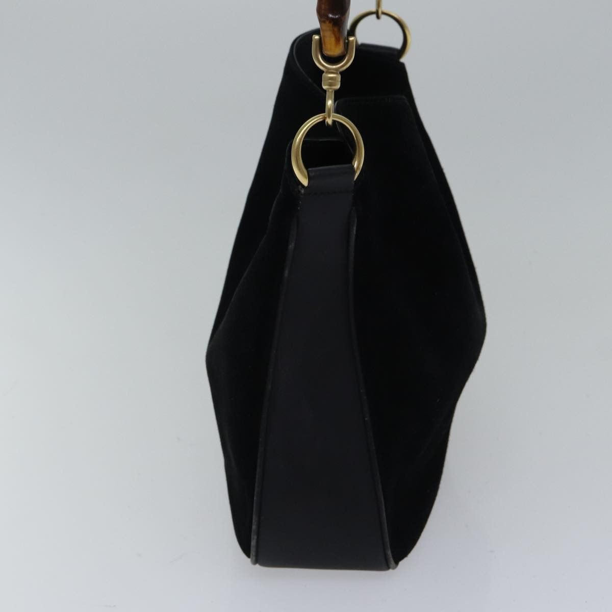 Gucci Bamboo Black Suede Handbag (Pre-Owned) Size ONE SIZE - 14 Thumbnail