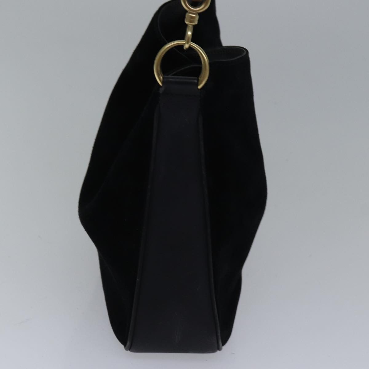 Gucci Bamboo Black Suede Handbag (Pre-Owned) Size ONE SIZE - 3 Thumbnail