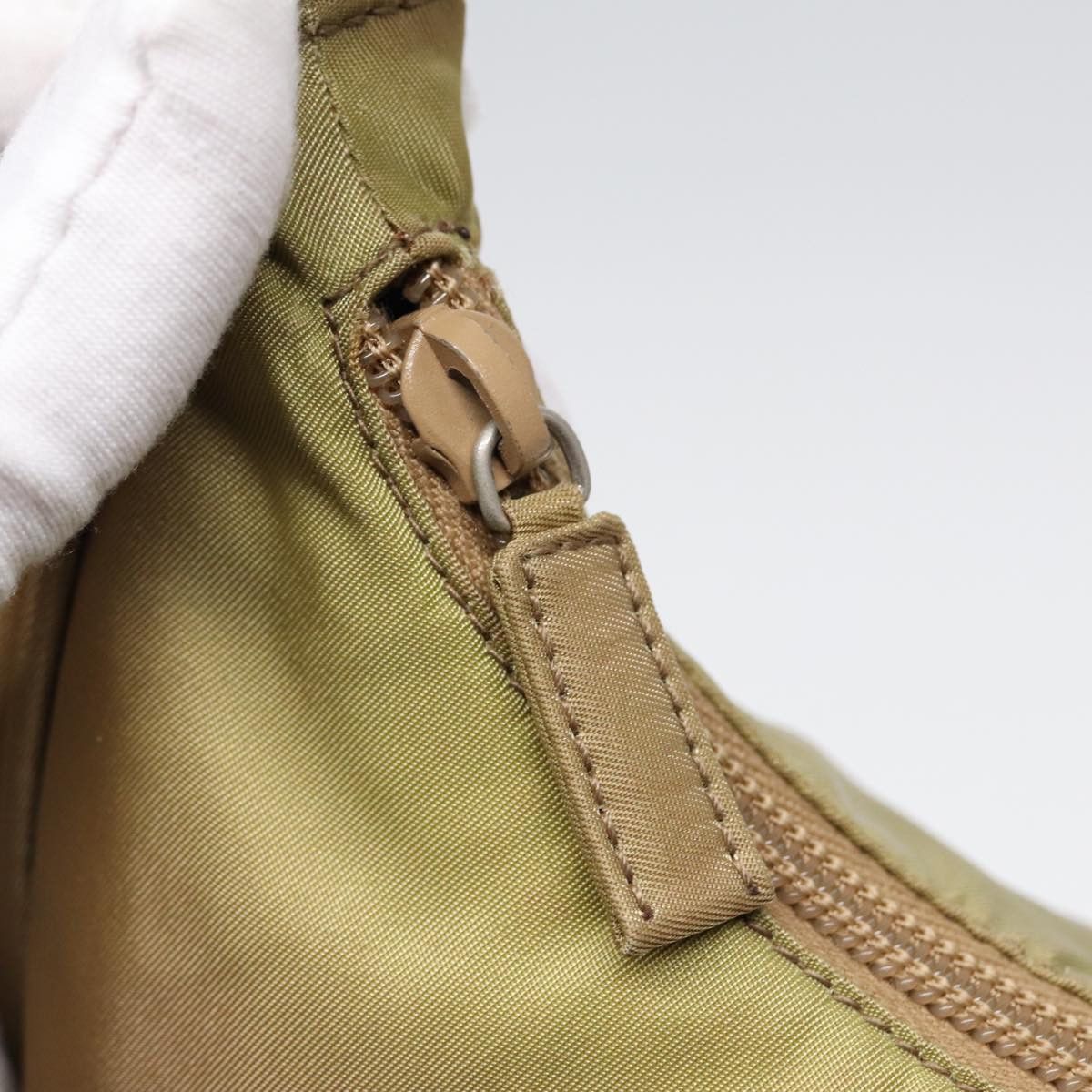 Prada Tessuto Beige Synthetic Handbag (Pre-Owned) Size ONE SIZE - 6 Thumbnail