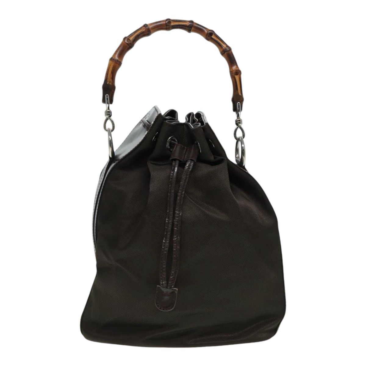 Gucci Bamboo Brown Synthetic Handbag (Pre-Owned) Size ONE SIZE - 14 Thumbnail