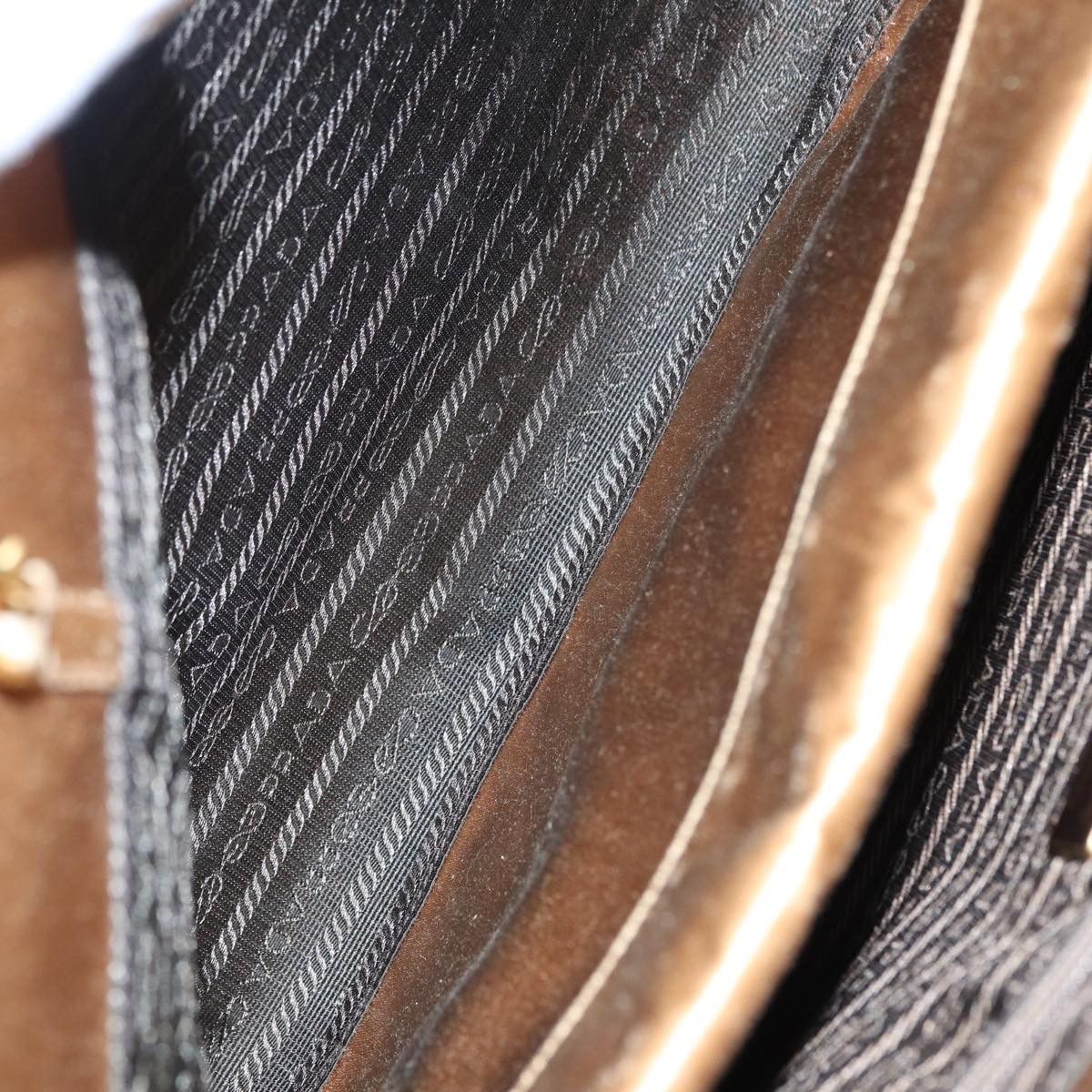 Prada Tessuto Brown Synthetic Handbag (Pre-Owned) Size ONE SIZE - 16 Thumbnail