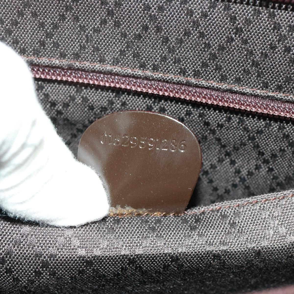 Gucci -- Brown Synthetic Handbag (Pre-Owned) Size ONE SIZE - 6 Thumbnail